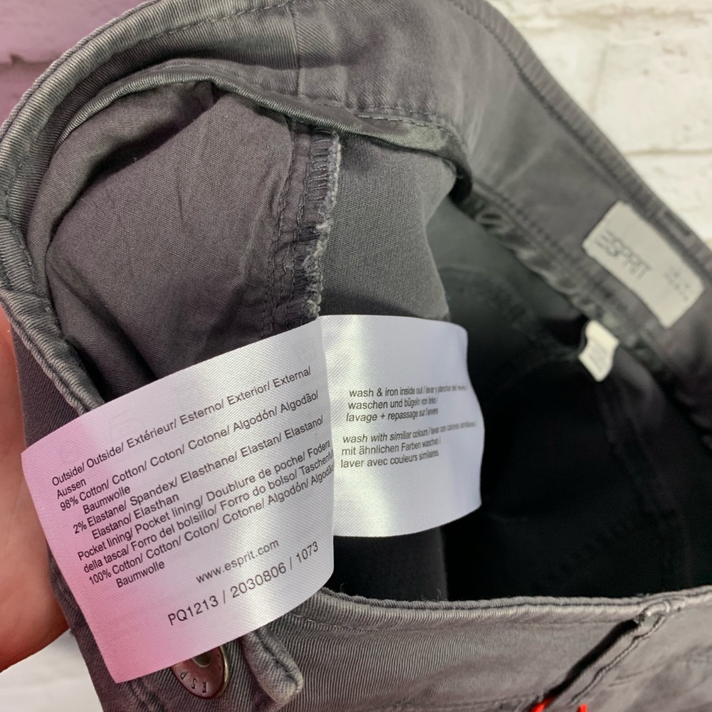 ESPIRIT Gray Pencil Zipper Pocket Mini Skirt NWT - Picture 7 of 8